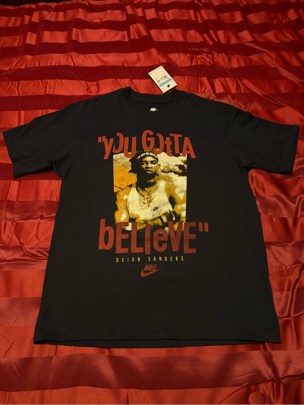 Nike Black Graphic 'You Gotta Believe' Deion Sanders Tee